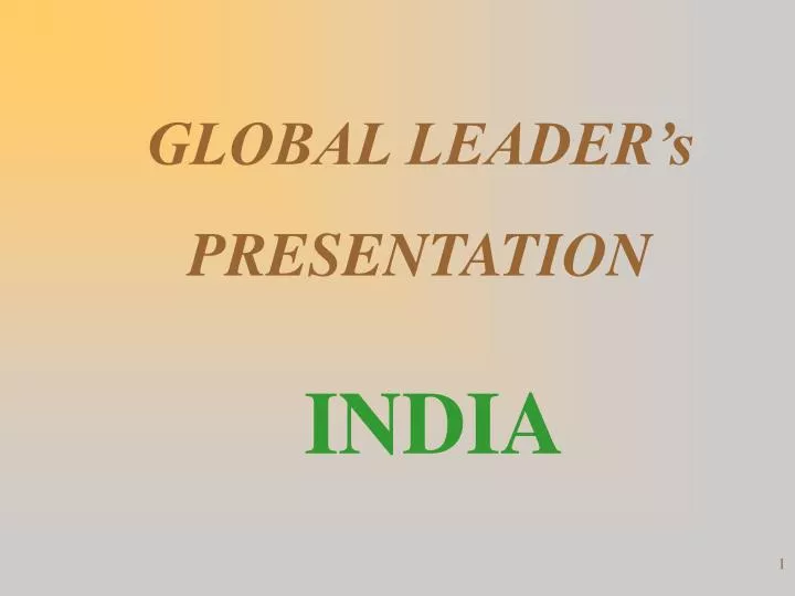 global leader s presentation