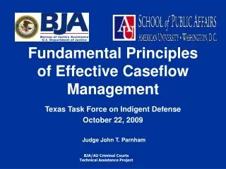 Fundamental Principles of Effective Caseflow Management