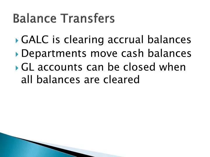 balance transfers