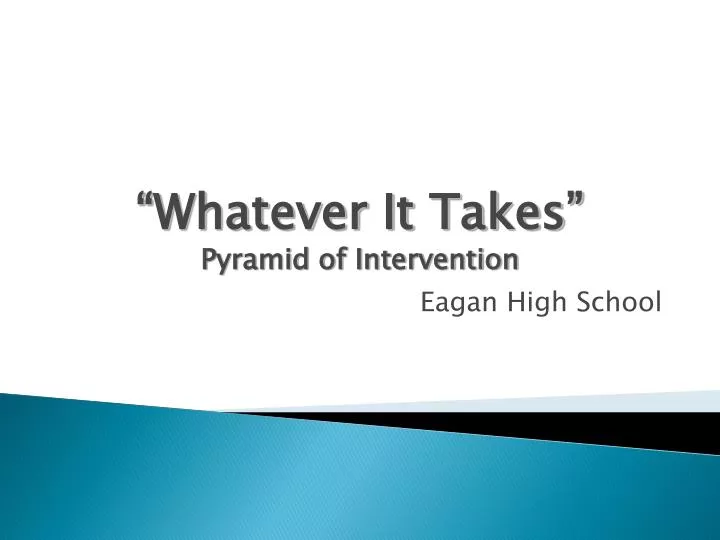 whatever it takes pyramid of intervention