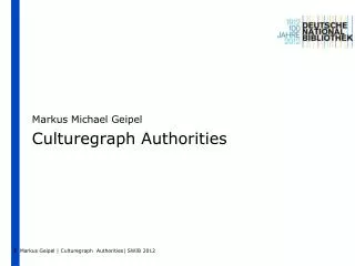 Culturegraph Authorities