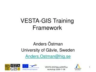 VESTA-GIS Training Framework