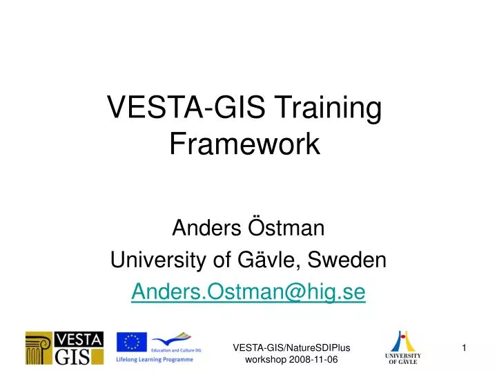 vesta gis training framework