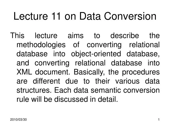 lecture 11 on data conversion