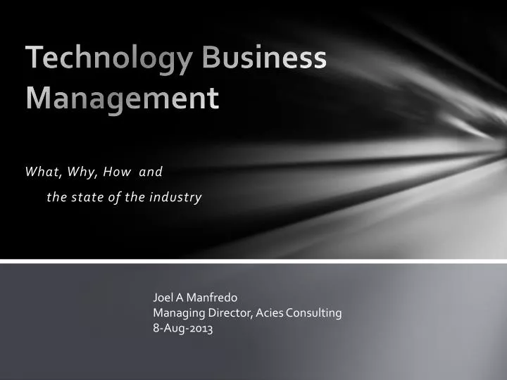 technology business management