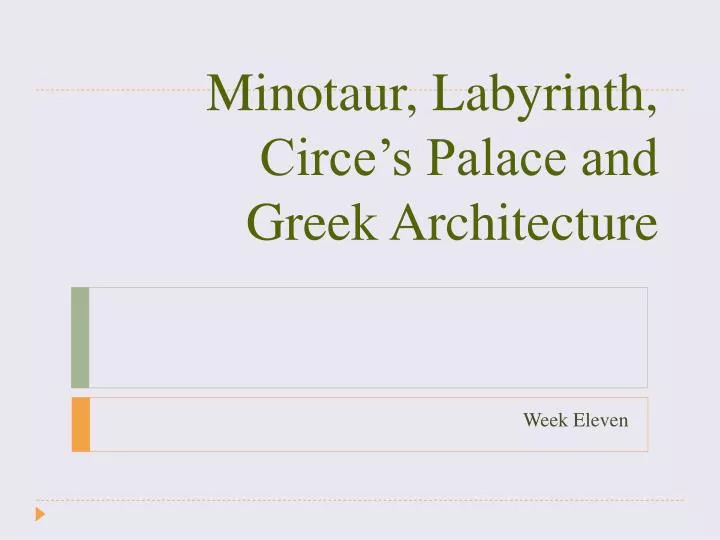 minotaur labyrinth circe s palace and greek architecture
