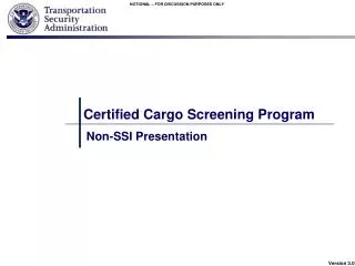 Certified Cargo Screening Program