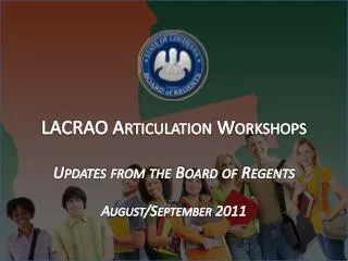 LACRAO Articulation Workshops