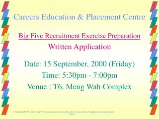 Careers Education &amp; Placement Centre