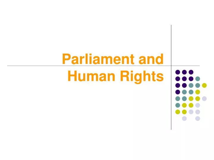 parliament and human rights