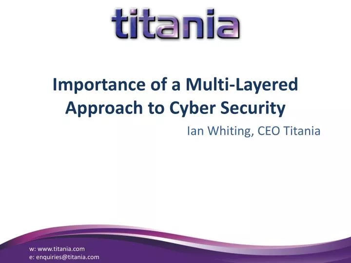 importance of a multi layered approach to cyber security