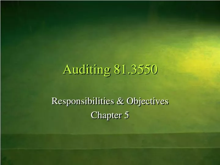 auditing 81 3550