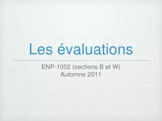 les valuations