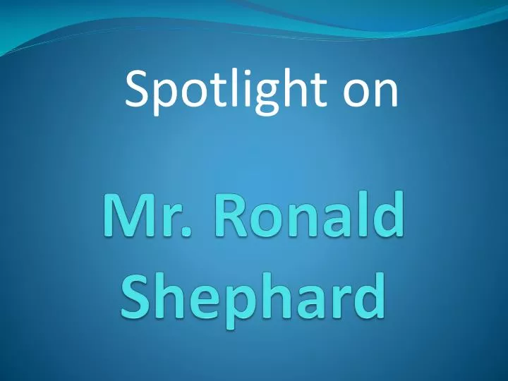 mr ronald shephard