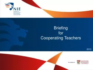 Briefing for Cooperating Teachers