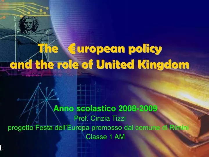 the uropean policy and the role of united kingdom