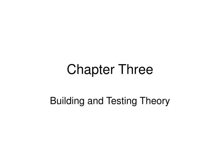 chapter three