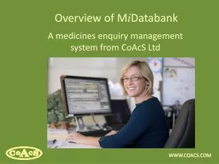 Overview of M i Databank