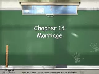 Chapter 13 Marriage