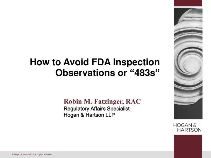 how to avoid fda inspection observations or 483s