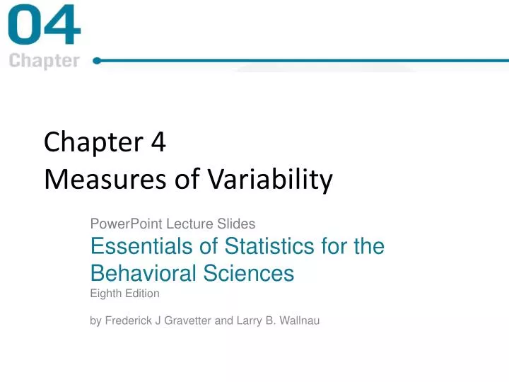 chapter 4 measures of variability