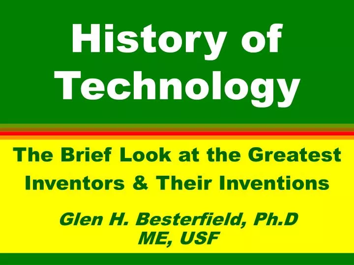 history of technology