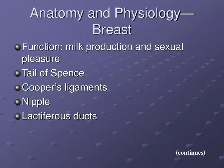 anatomy and physiology breast
