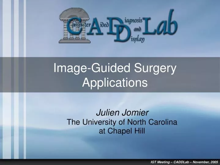 image guided surgery applications