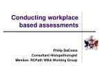 Conducting workplace based assessments - slide 1