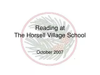 Reading at The Horsell Village School