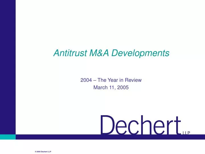 antitrust m a developments