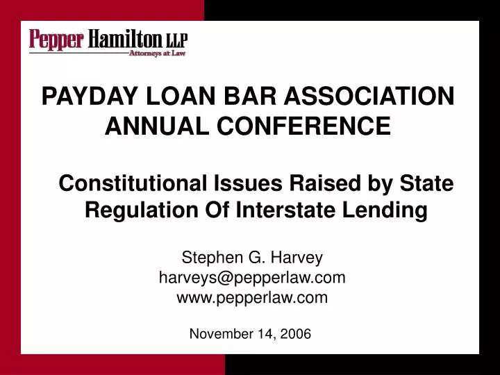 payday loan bar association annual conference