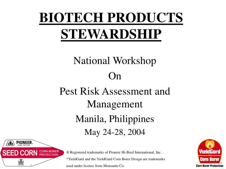biotech products stewardship
