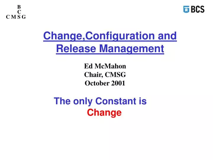 change configuration and release management