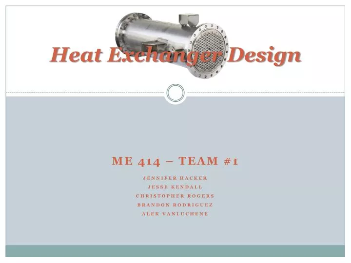 heat exchanger design
