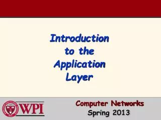 Introduction to the Application Layer