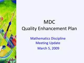 MDC Quality Enhancement Plan