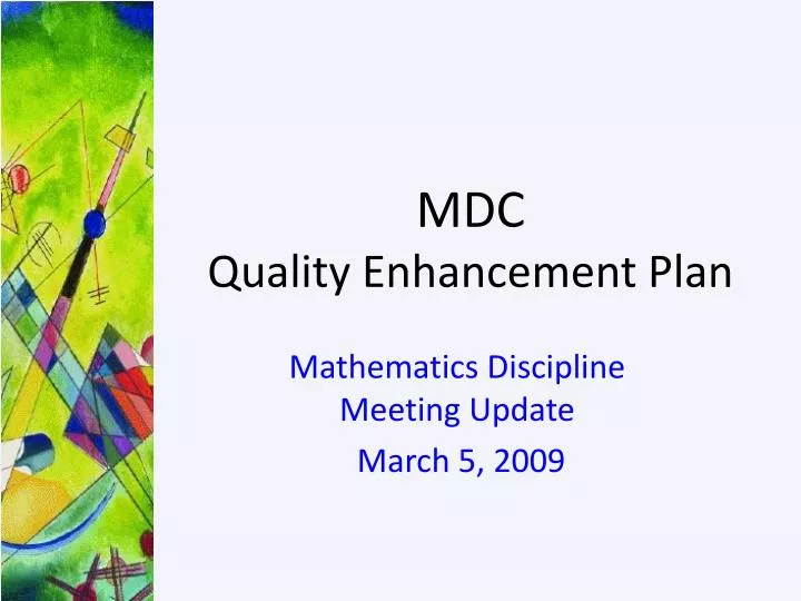 mdc quality enhancement plan