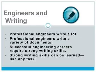 Engineers and Writing