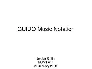 GUIDO Music Notation