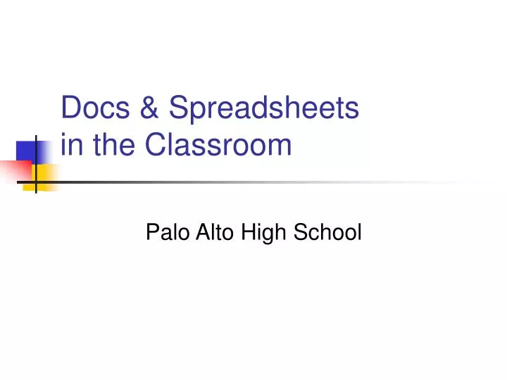 docs spreadsheets in the classroom