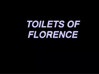 TOILETS OF FLORENCE