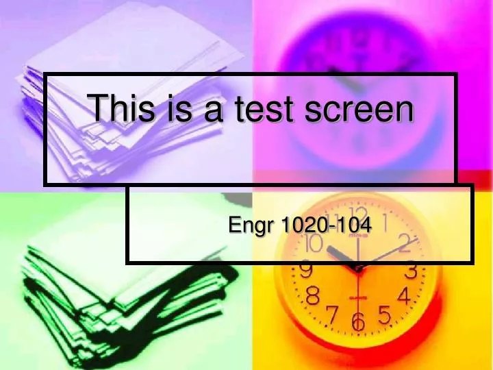 this is a test screen