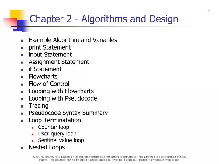 chapter 2 algorithms and design