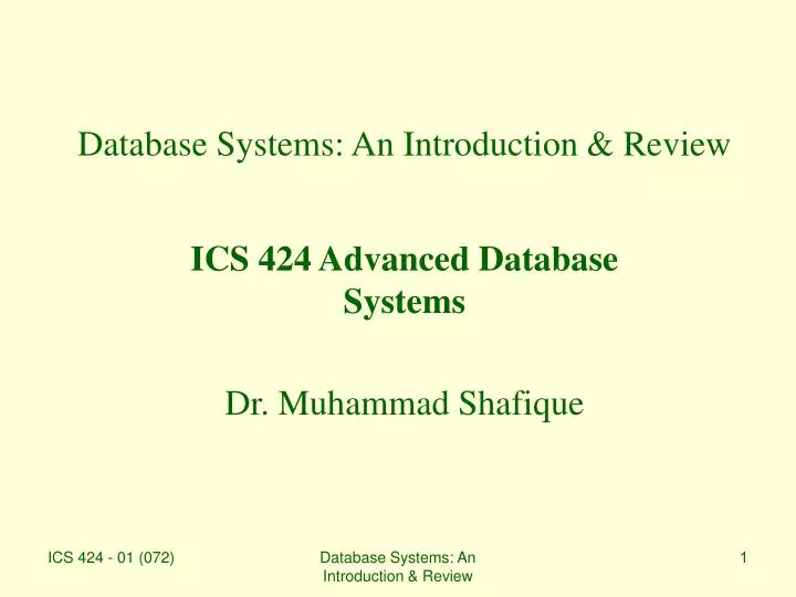database systems an introduction review