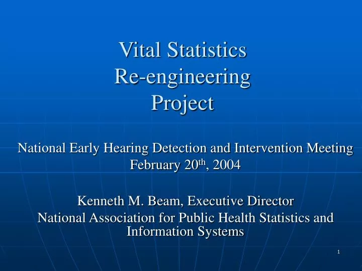 vital statistics re engineering project