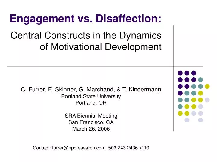 engagement vs disaffection
