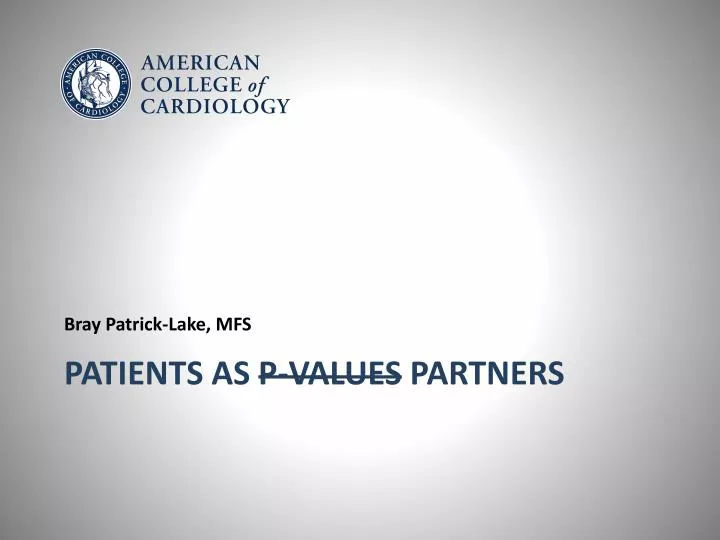 patients as p values partners