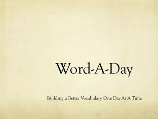 Word-A-Day