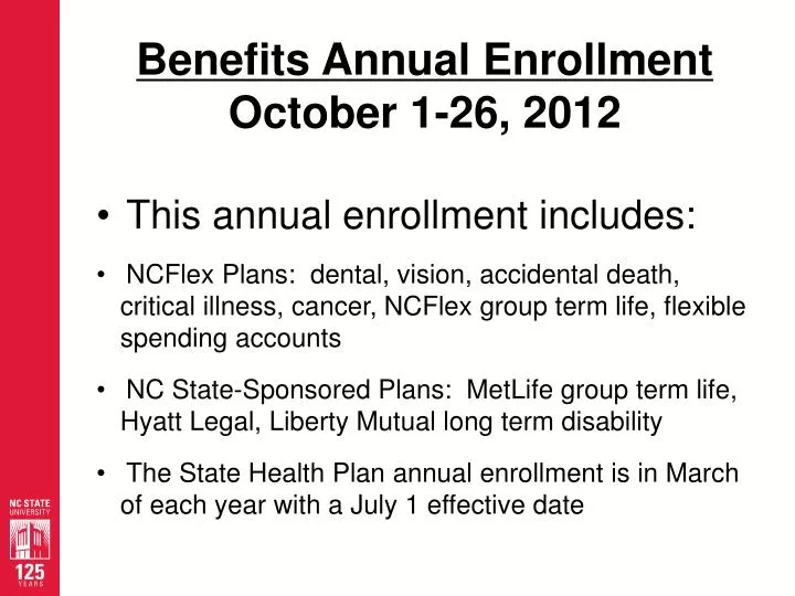 benefits annual enrollment october 1 26 2012